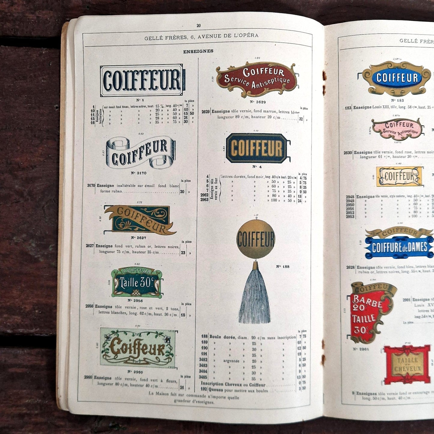 antique barber supply catalogue france