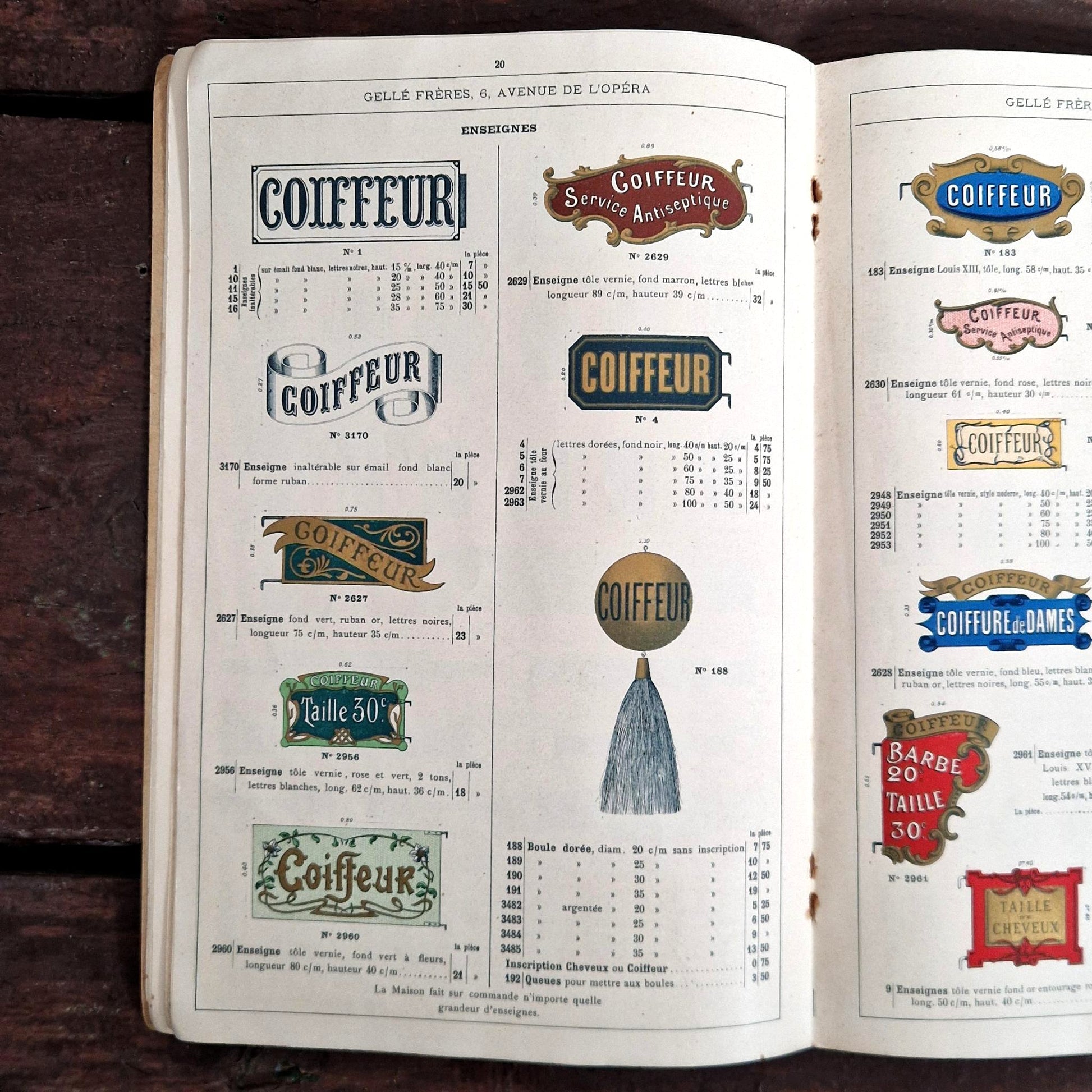 antique barber supply catalogue france