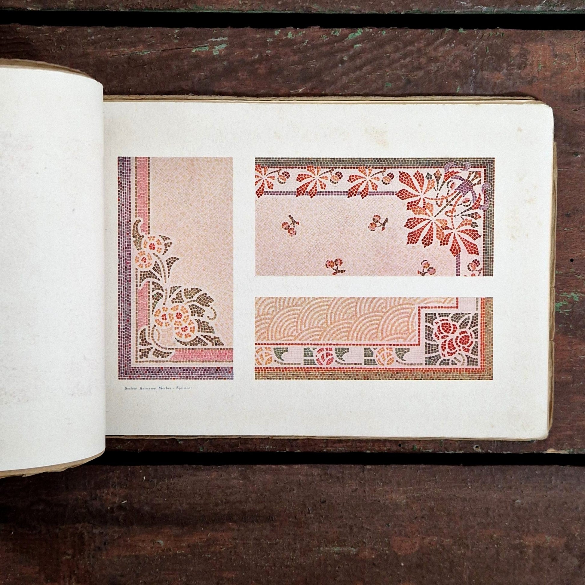 antique belgian mosaic patterns book