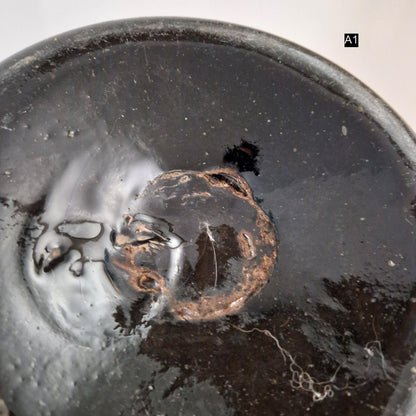 antique blown glass bottle