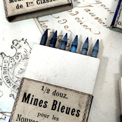 antique blue pencil leads aw faber