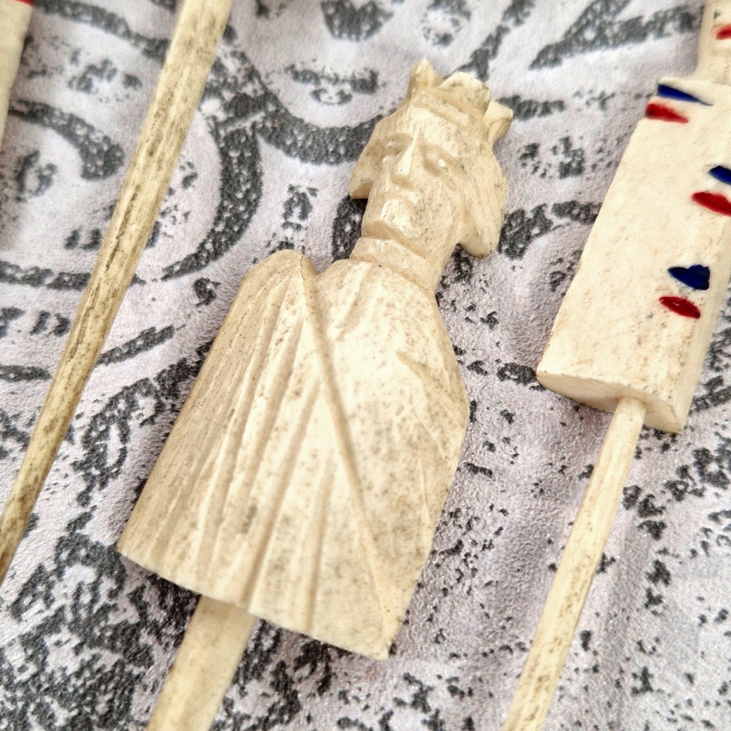 antique bone pick-up sticks toy