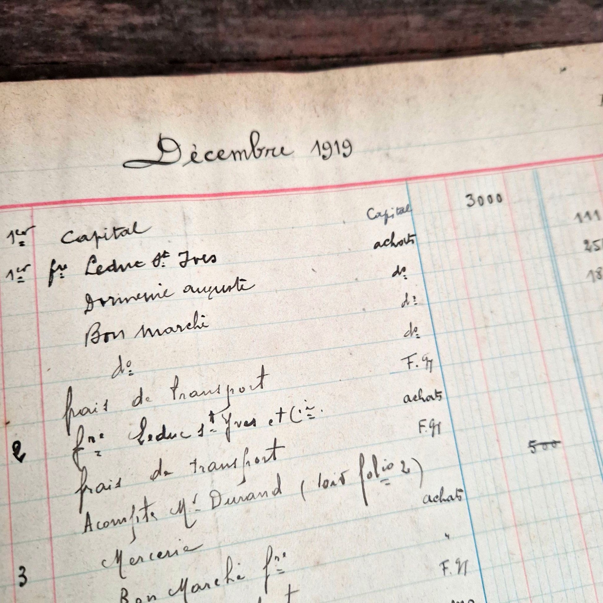 antique bookkeeping register france