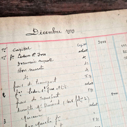 antique bookkeeping register france
