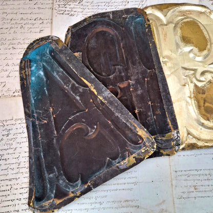 antique brass bar sign