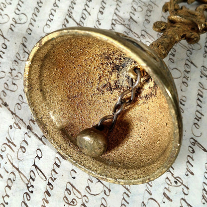 antique bronze bell swan