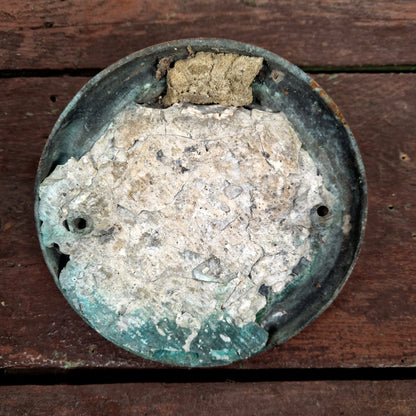 antique bronze jesus plaque