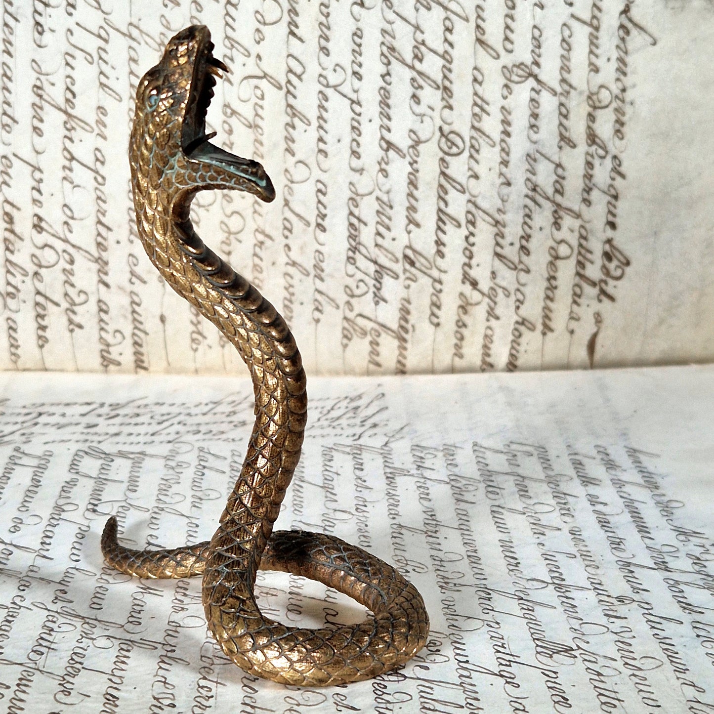 antique bronze snake