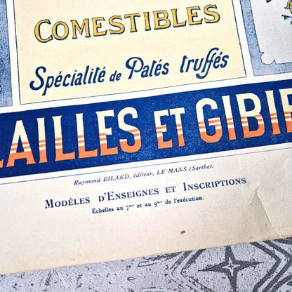 antique butcher shop lettering