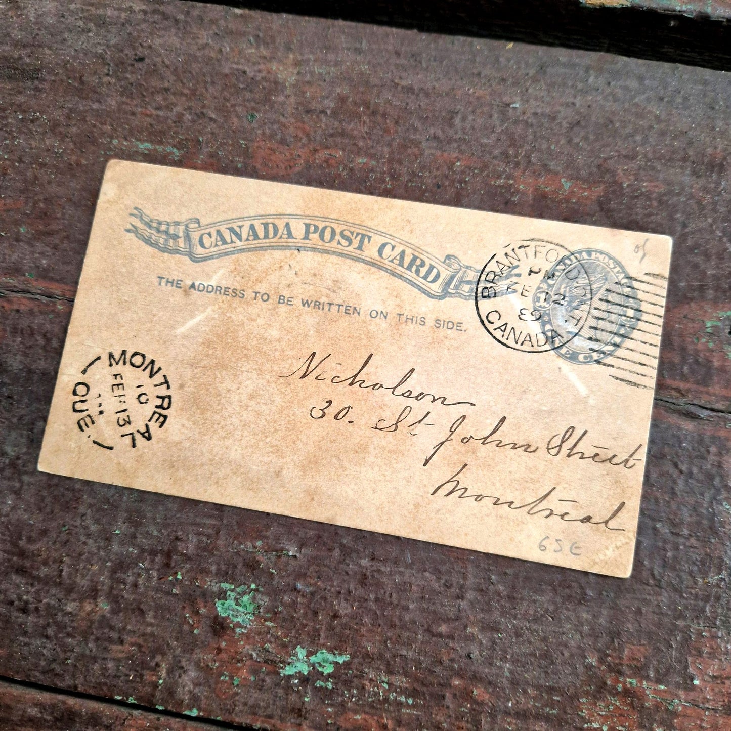 antique canada post card