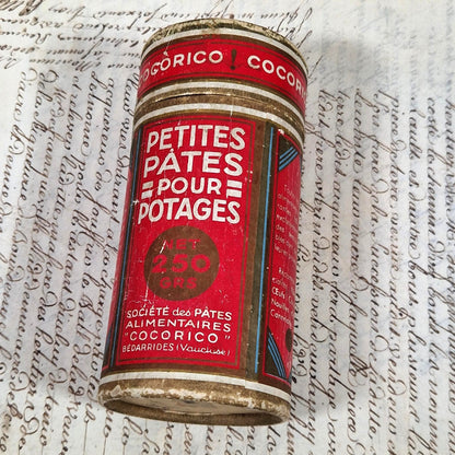 antique cardboard tube french food packaging
