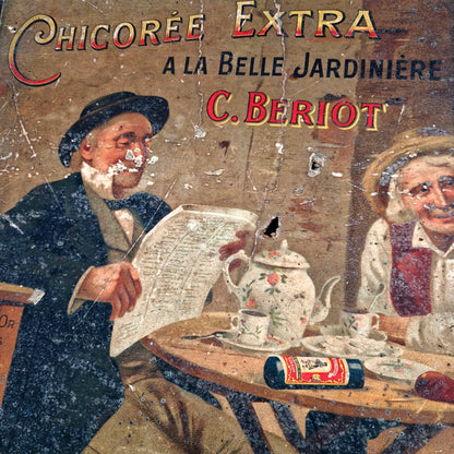 antique chicory sign beriot french ad