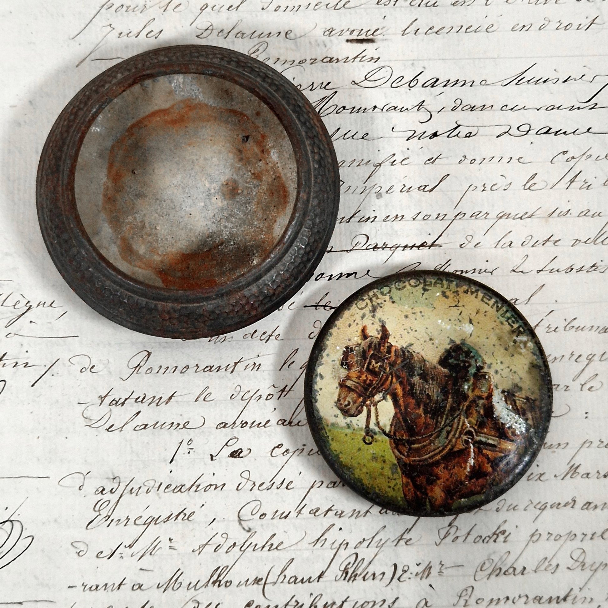 antique chocolat menier box