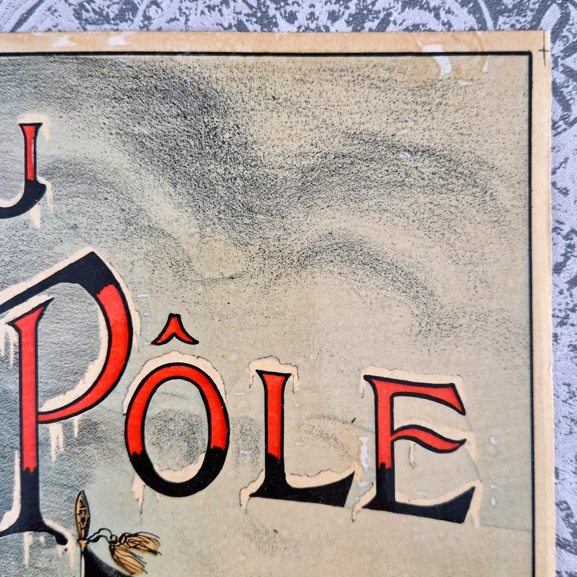 antique chromolithograph game cover 1900