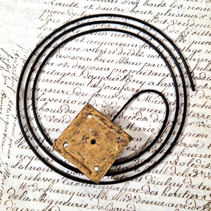 antique clock bell spring bronze