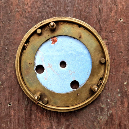 antique clock dial floral brass frame