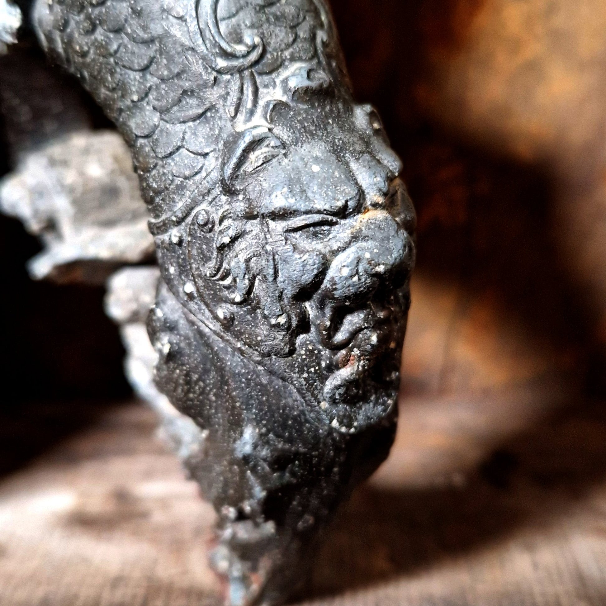 antique decorative iron mermaid figure