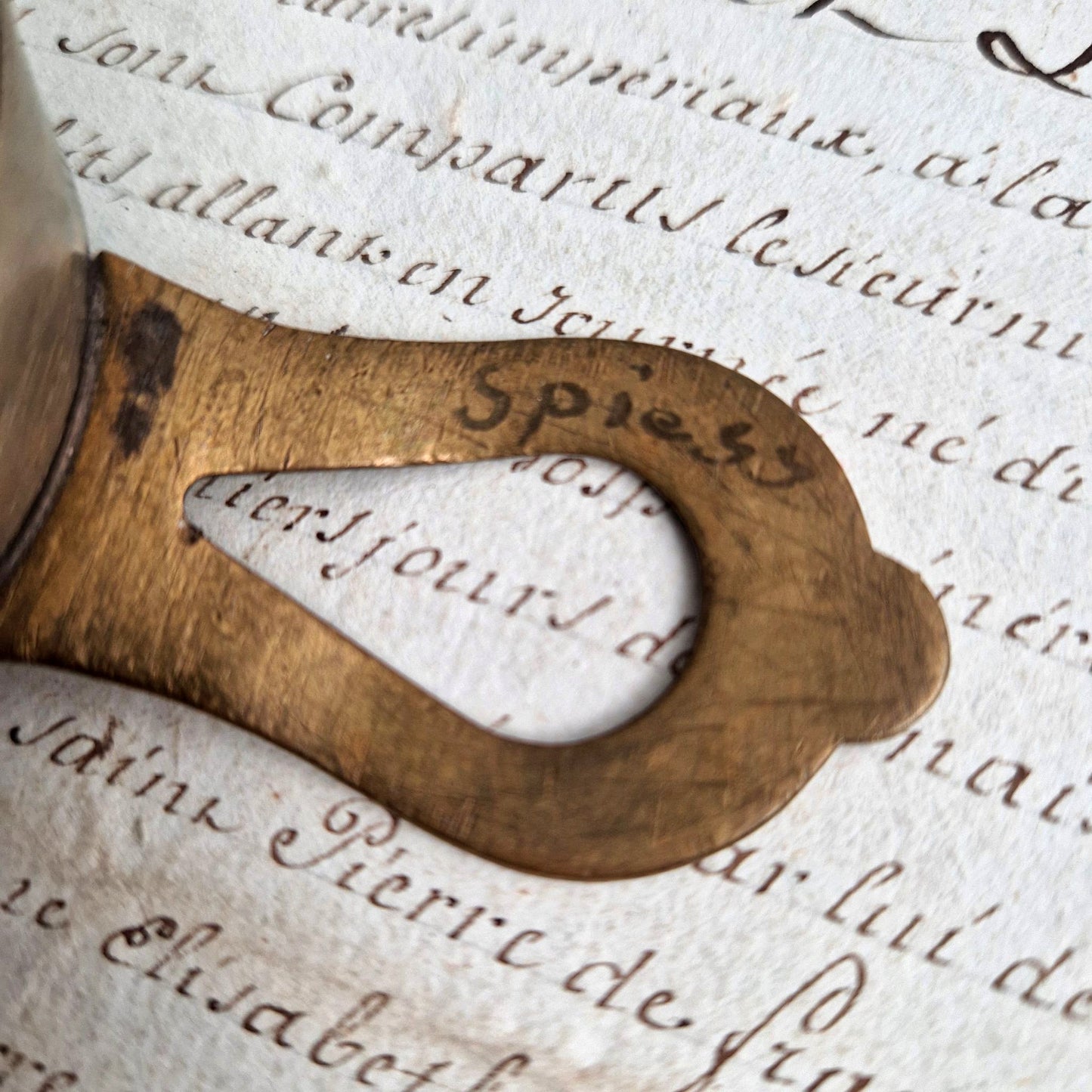 antique dental impression tray spiess