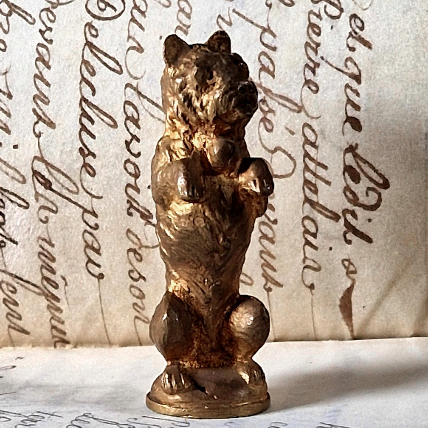 antique dog seal handle