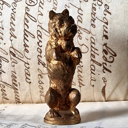 antique dog seal handle