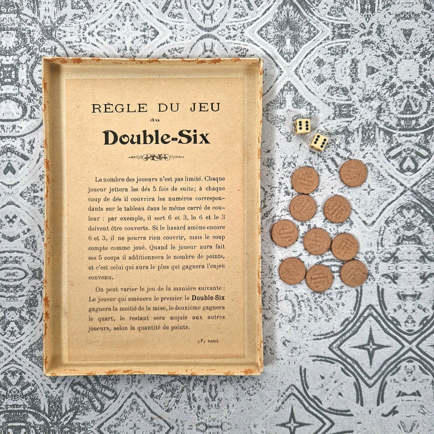 antique double six game