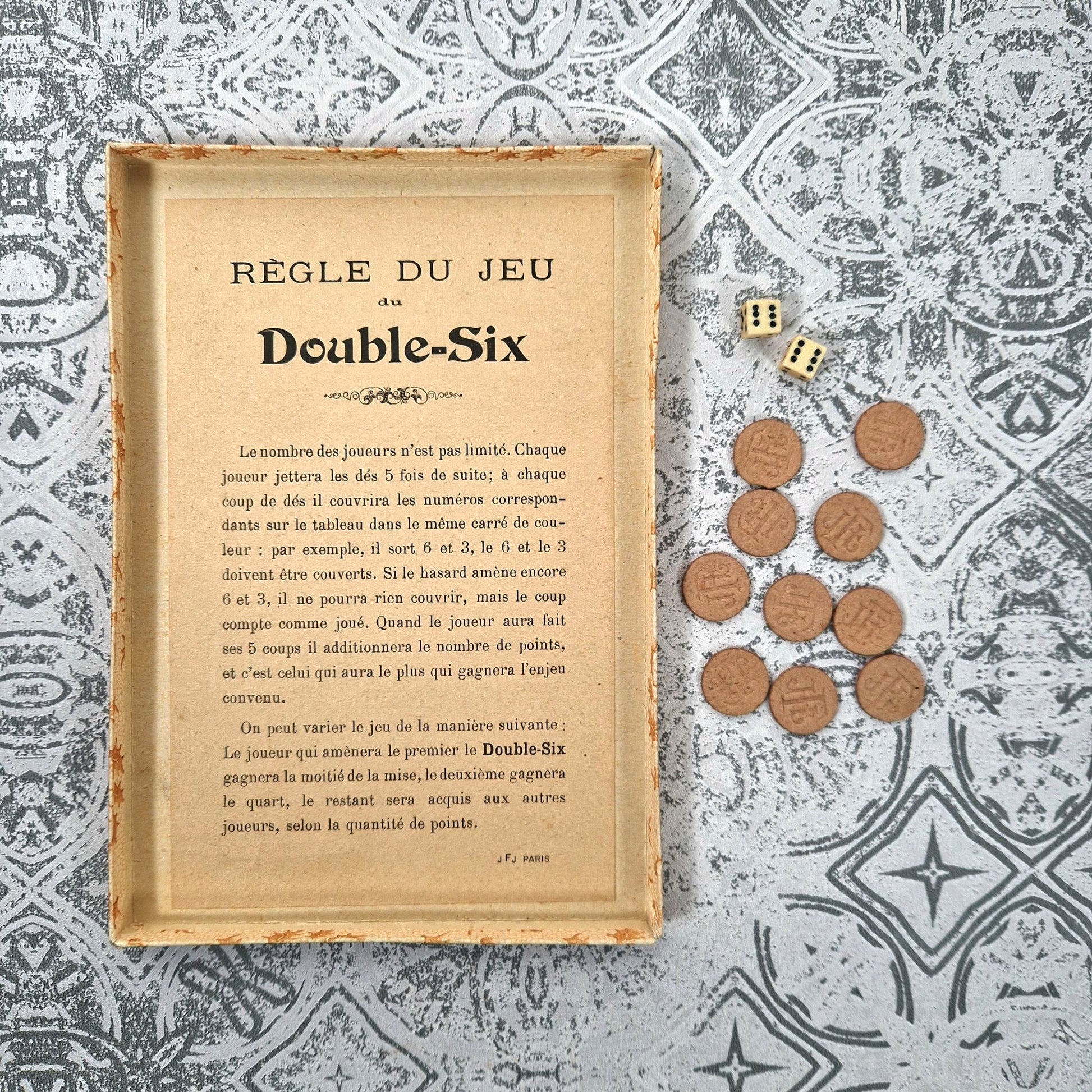antique double six game