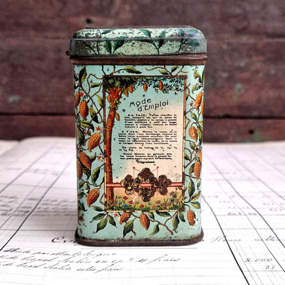 antique dutch cocoa tin bensdorp amsterdam