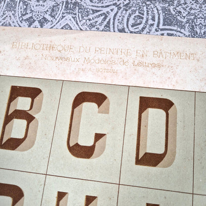 antique egyptian alphabet engraved