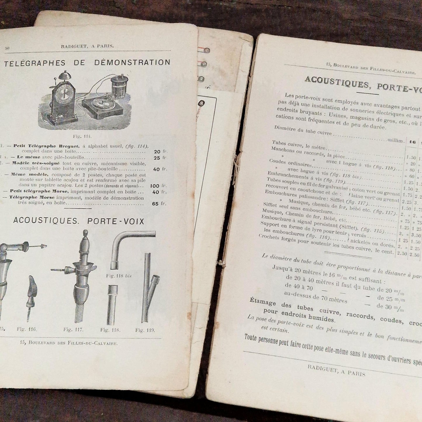 Rare catalogue illustré « Appareils électriques » - Radiguet - 1888