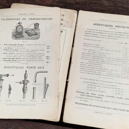 Rare catalogue illustré « Appareils électriques » - Radiguet - 1888