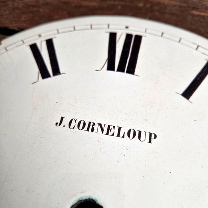 antique enamel clock face france