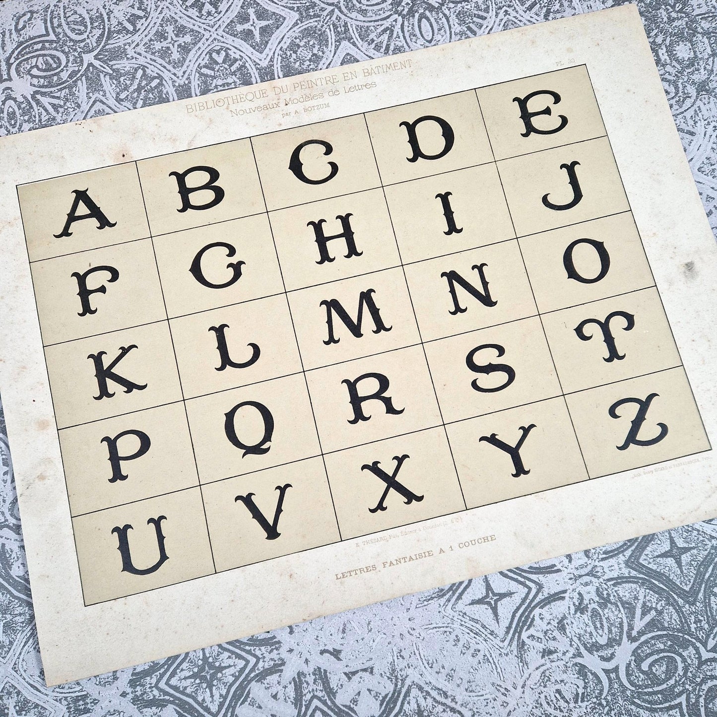 antique fancy alphabet 1900