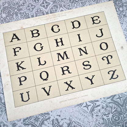 antique fancy alphabet 1900
