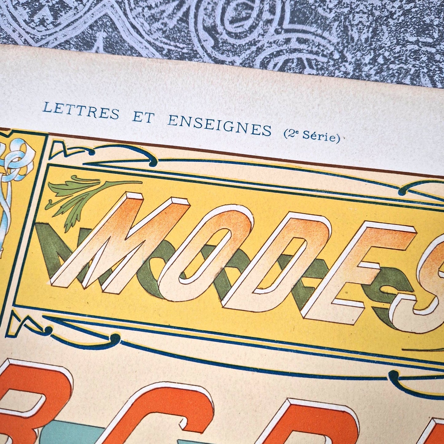 antique fashion alphabet