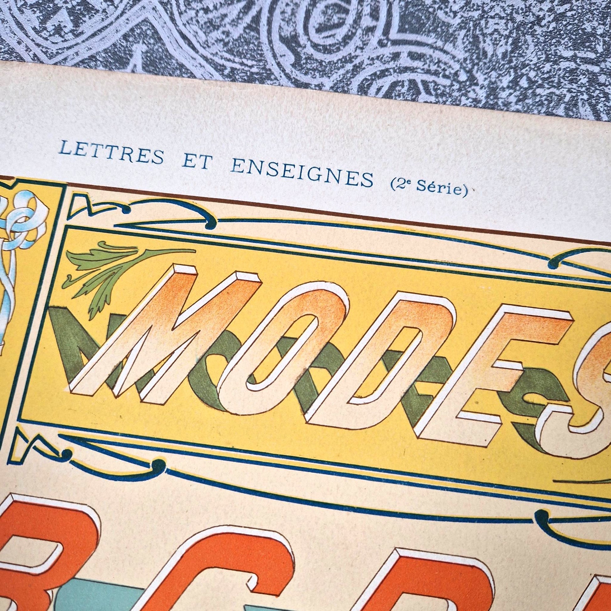 antique fashion alphabet