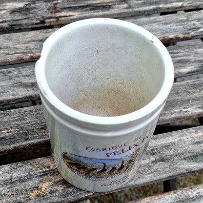 antique felix potin advertising pot