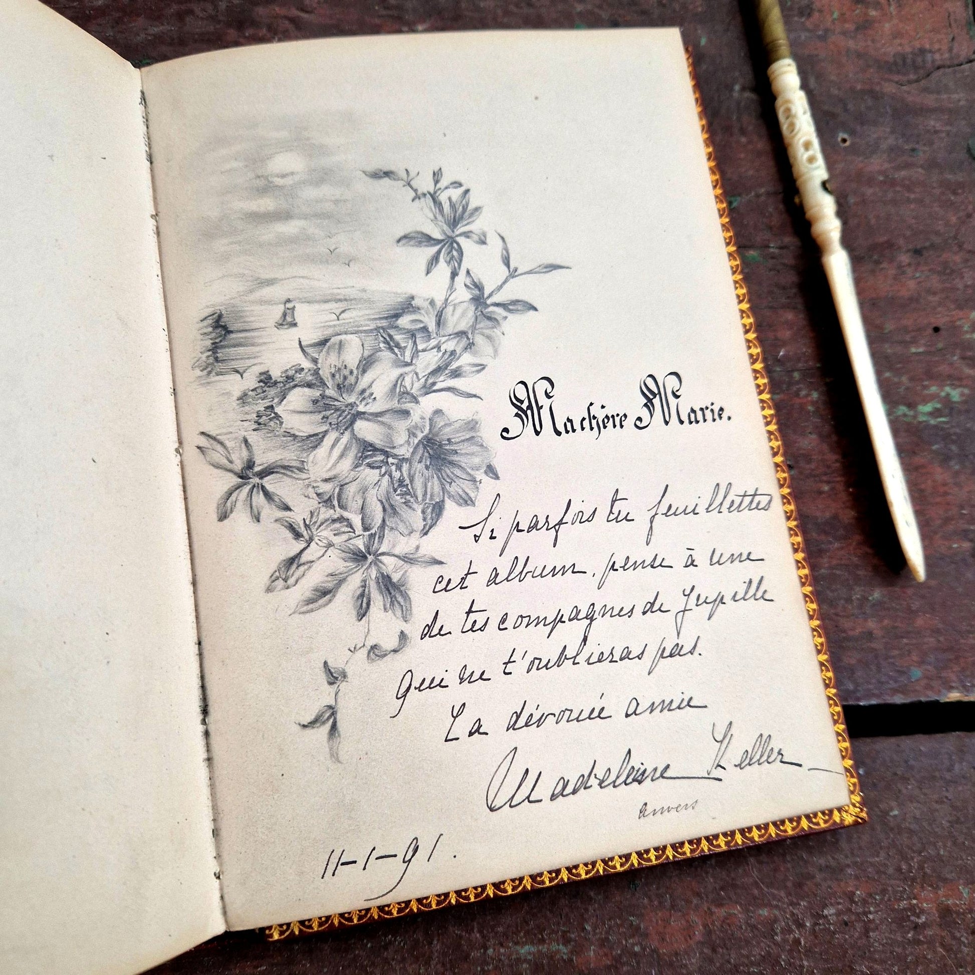 antique feminine memory album belgium