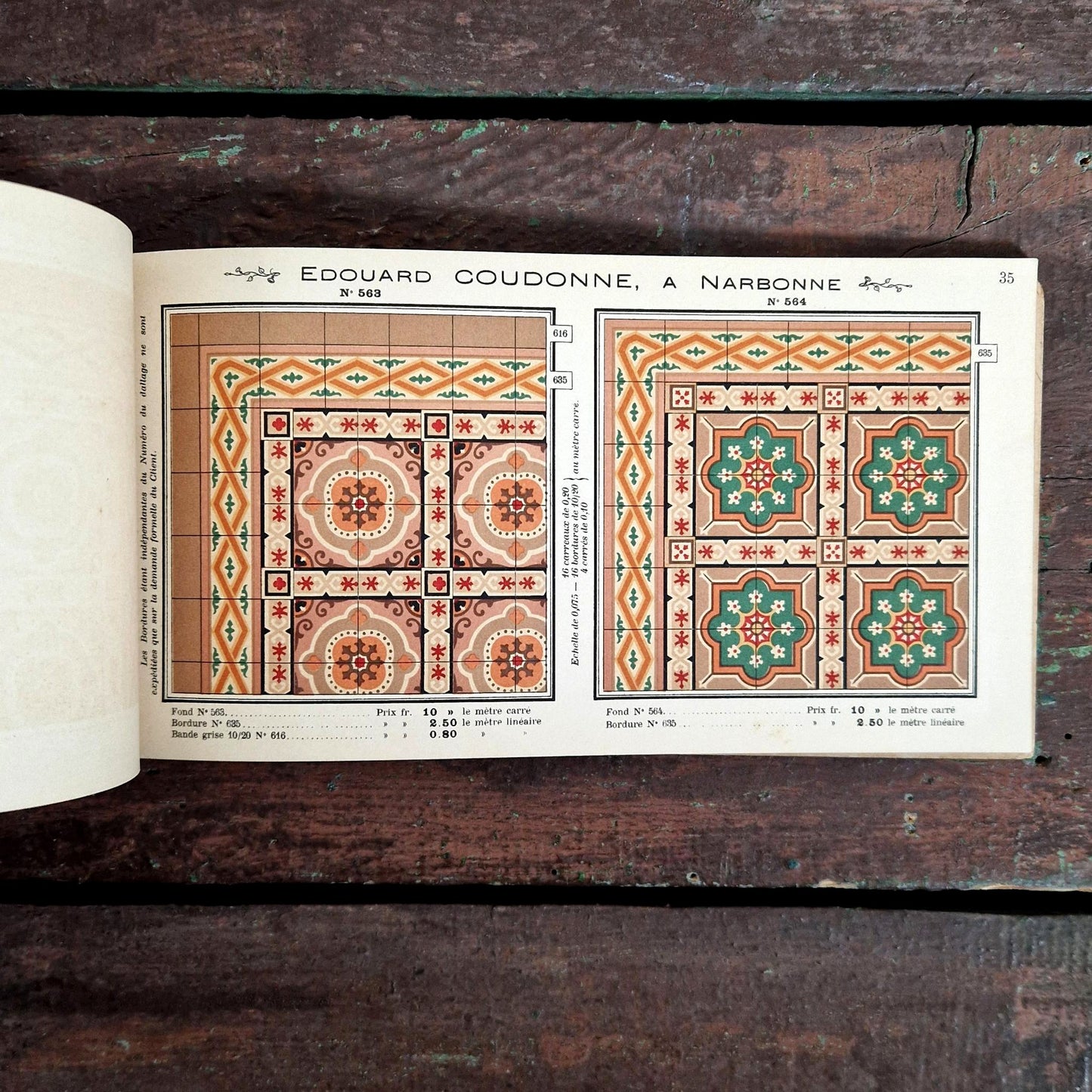 antique floor tile sample book 1908