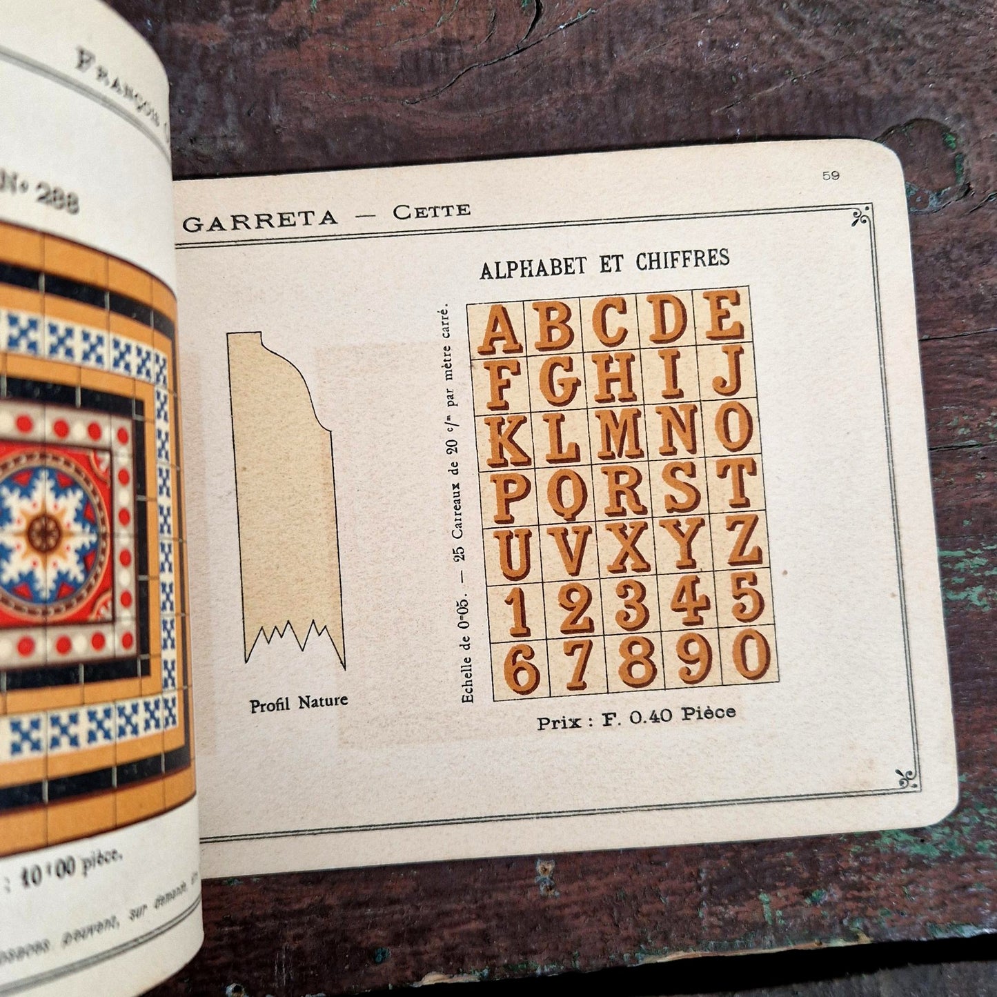 antique floor tile sample book 1910