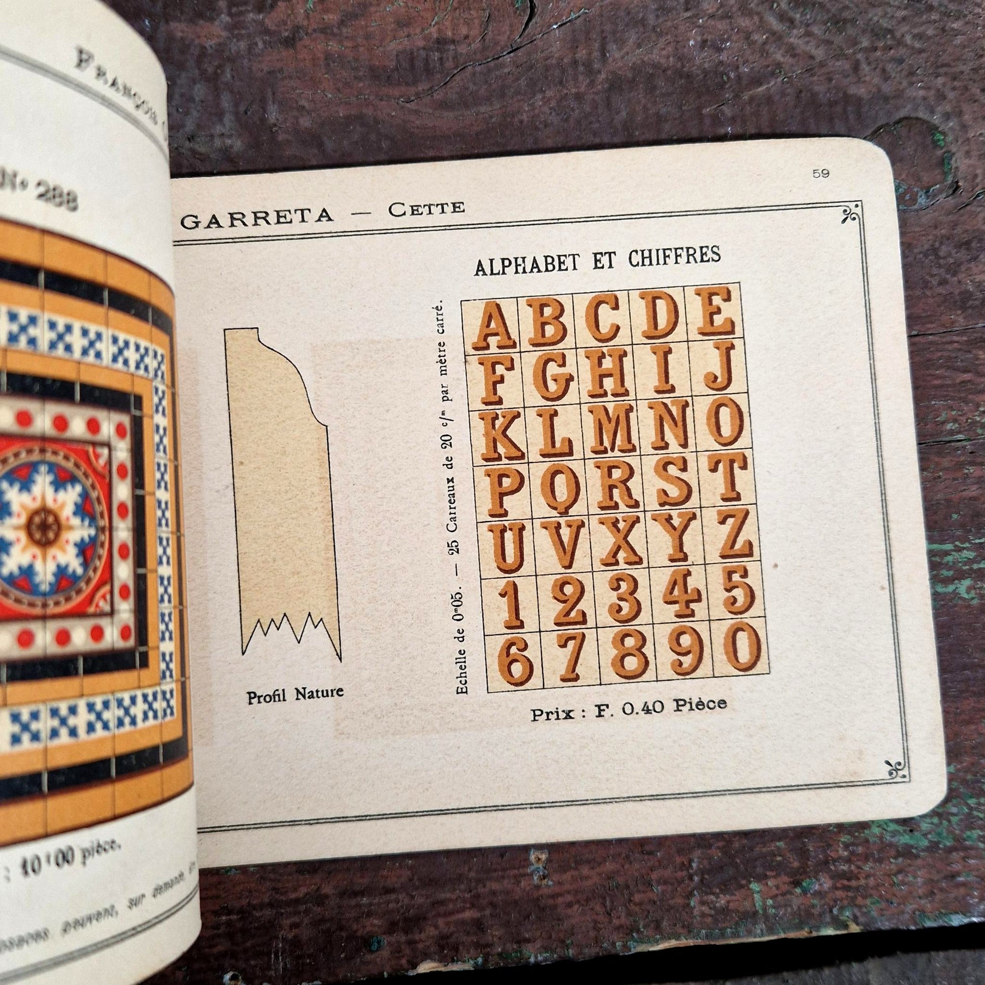 antique floor tile sample book 1910