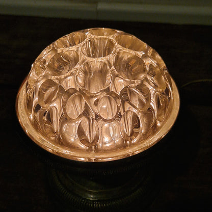 antique flower frog lamp