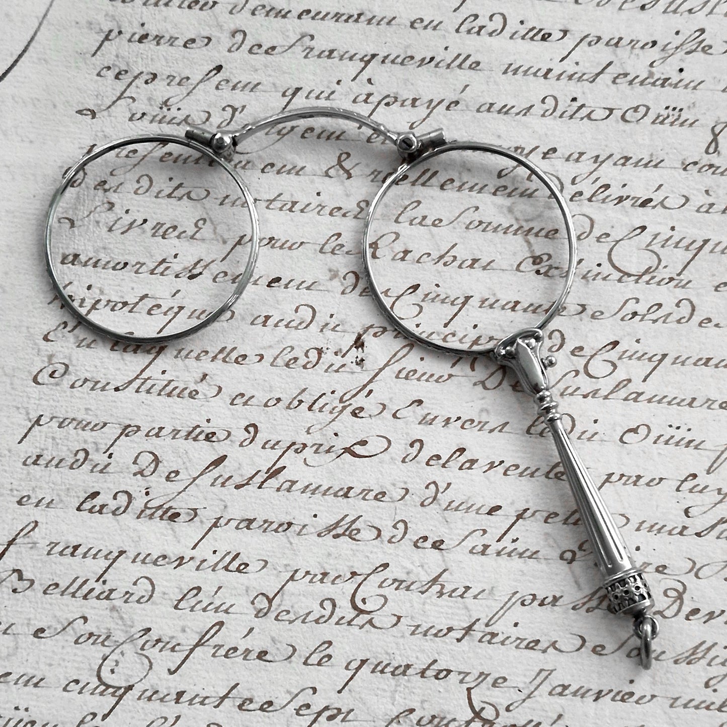 antique folding lorgnette frame