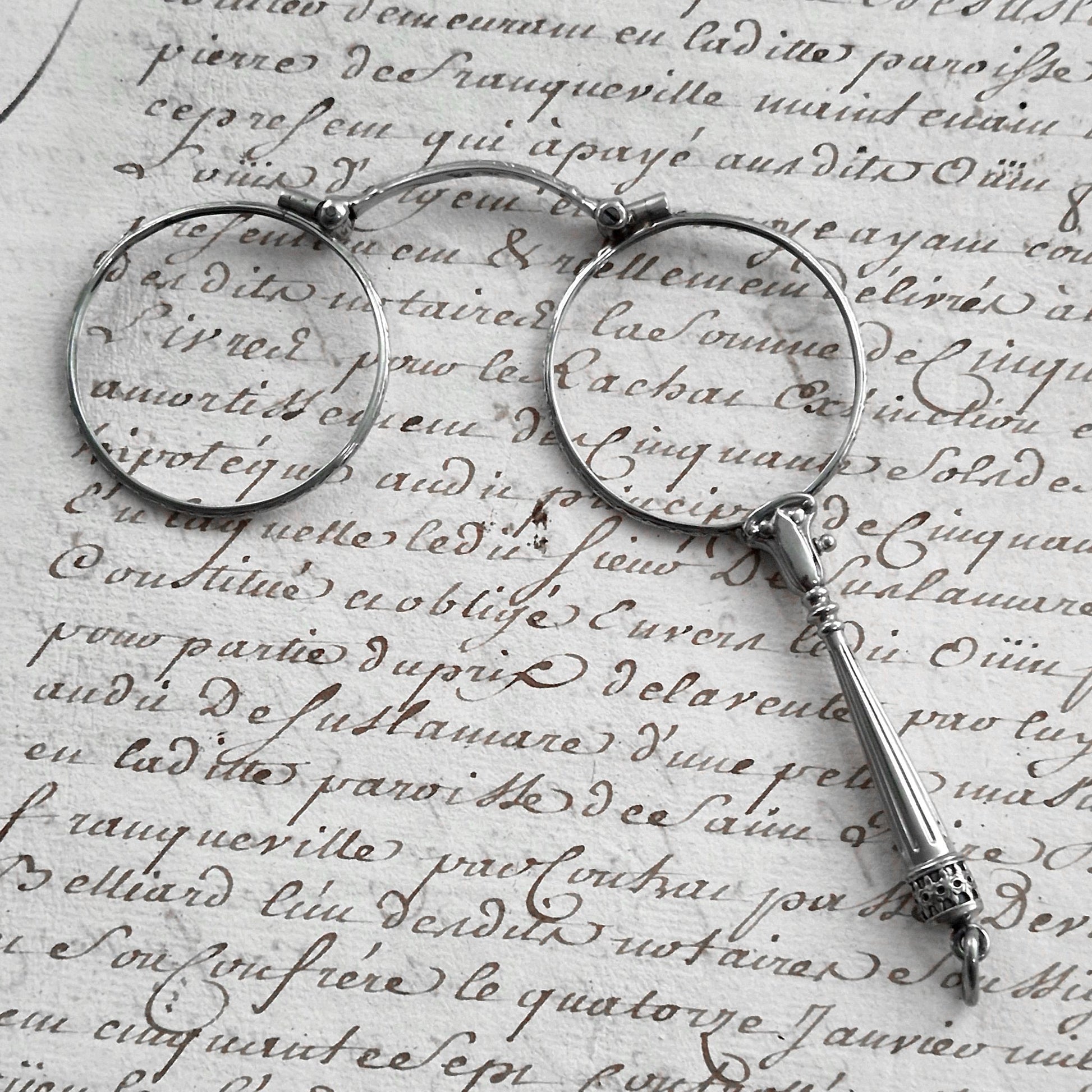 antique folding lorgnette frame