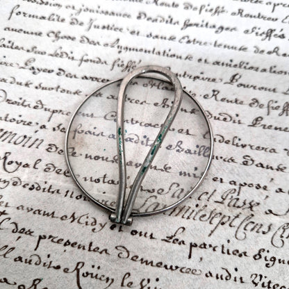 antique folding magnifier leather case