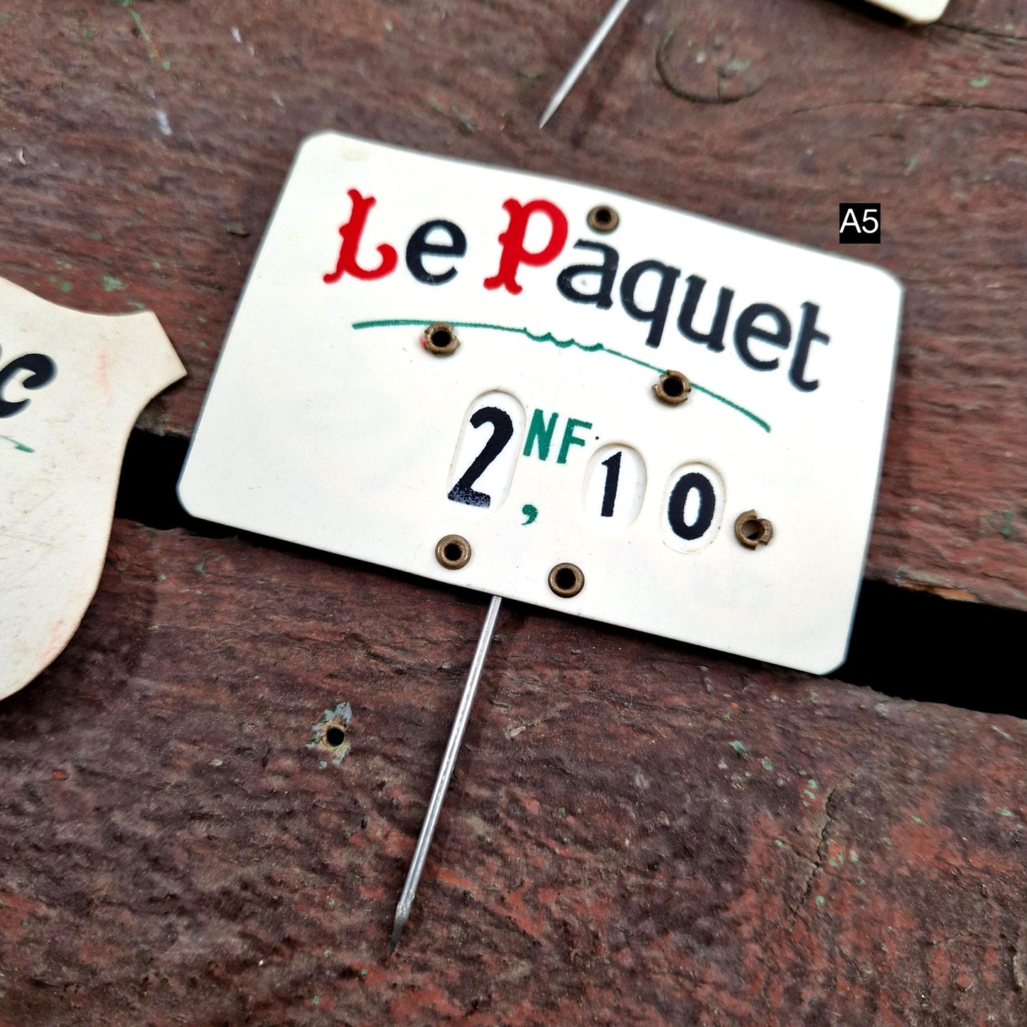 antique food display sign celluloid 1950s