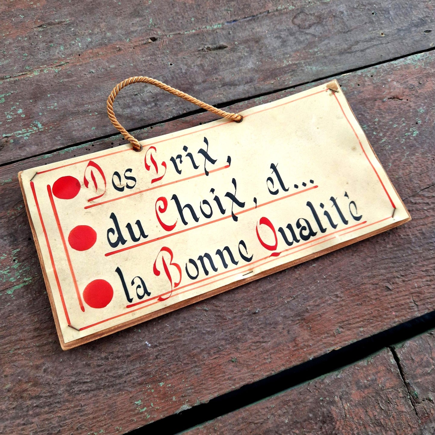 antique french celluloid sign quality choice