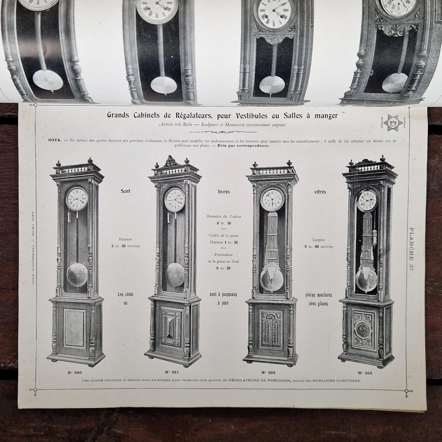 antique french clockmaking album