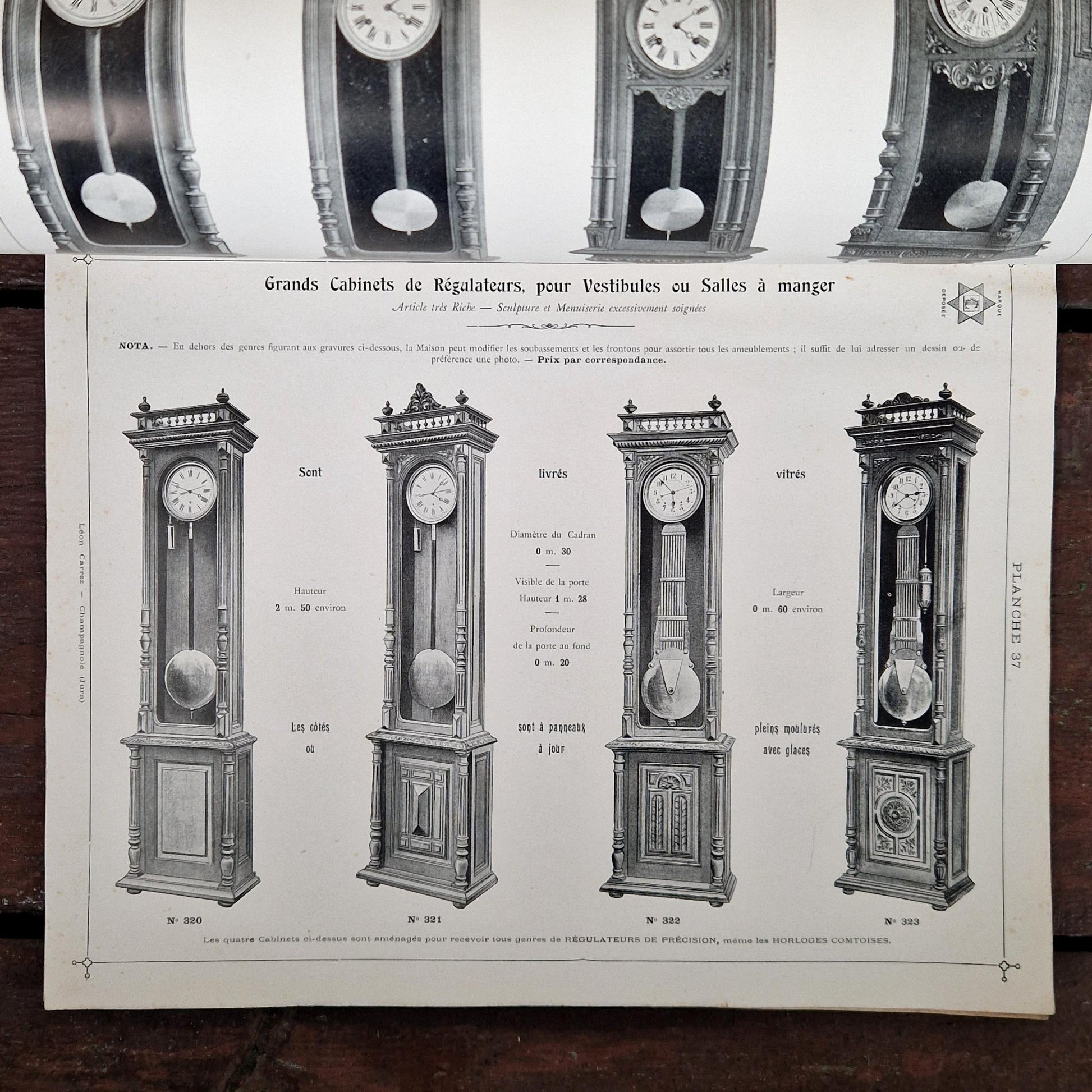 antique french clockmaking album
