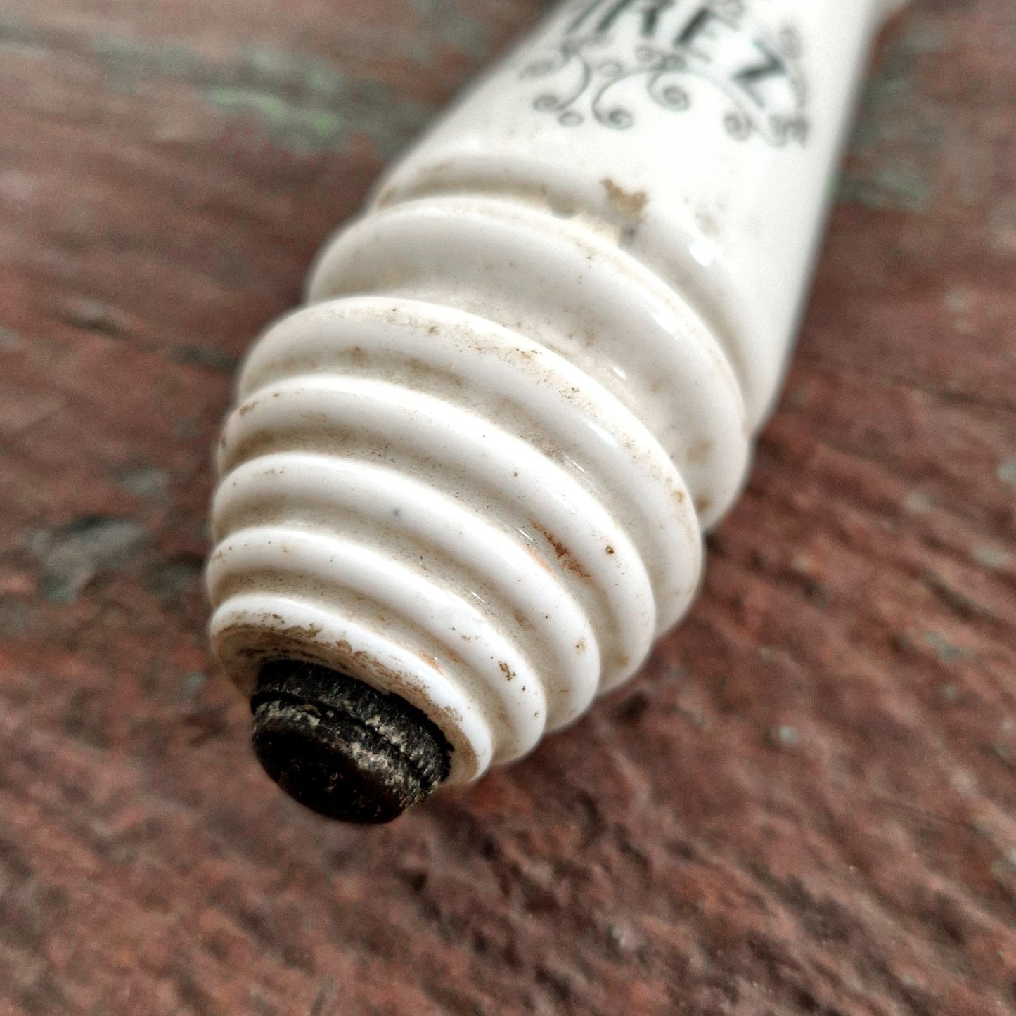 antique french door knob tirez