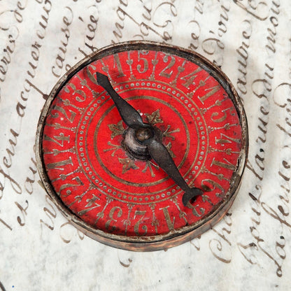 antique french lottery tin box